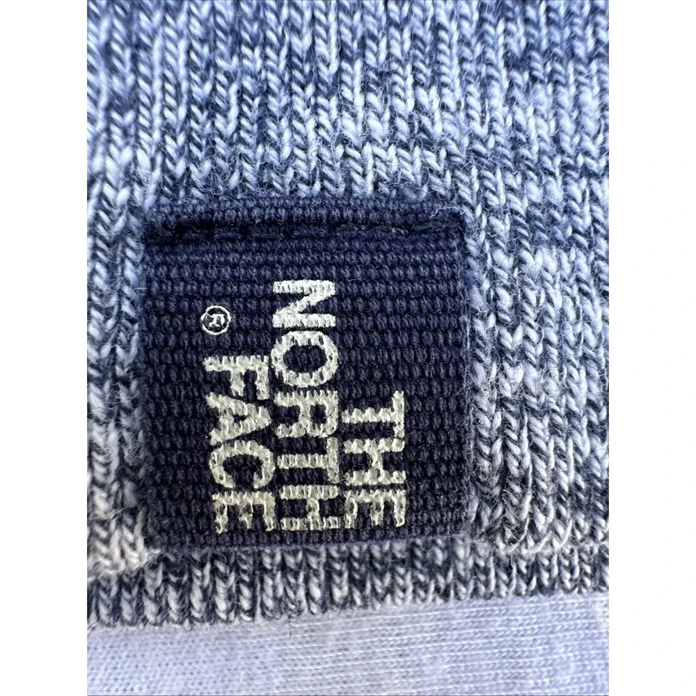 Vintage The North Face Pullover Size L Sweatshirt Heavy Cotton Blue Long Sleeved